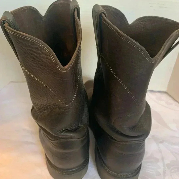 Justin Western Cowboy Work Boots Size 9D made in USA rodeo everyday casual - Picture 3 of 11